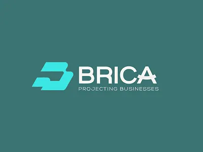 Brica Brand Logo Design blue brand brand design brand identity branding branding design brica brica logo company logo design logo logo design logo mark logotype logotype design minimalistic modern modern logo projecting business symbol