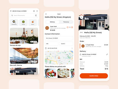 Restaurant Aggregator Service - Get Order 🍟 appui cafe deliveryservice food fooddeliveryapp foodordering foodtech mobile app mobileappdesign mobilefirst moderndesign posintegration restaurant restaurantapp typography ui uiux uxtrends