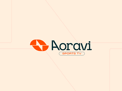 Aravi Sports Logo Design aoravi aoravi sports tv brand identity branding branding design colorful colorful design company logo design identity illustration logo logo brand logo design pink orange soft pink sport related sports logo sports tv symbol