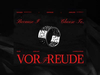 VORFREUDE — Campaign. accessories banner brand branding campaign company design designer elegance figma graphic graphic design jewellery luxury poster silver style ui uiux user interface