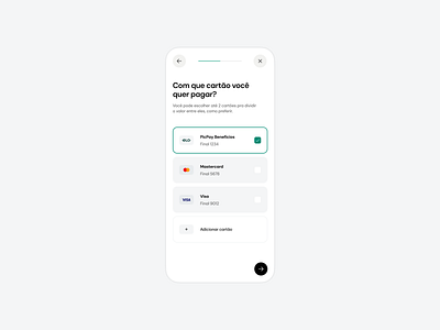 PicPay App - Card Selection