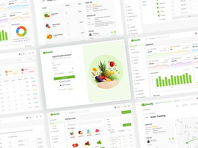 Grocify – Grocery Delivery Design System admin dashboard dashboard delivery app delivery system design system e commerce food delivery grocery delivery inventory management pos system software ui design ux design web app website