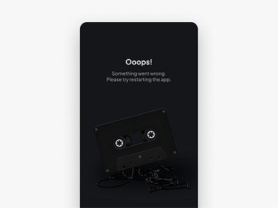 Ooops. Error Screen, Flowly App animation app branding case study control panel design design system illustration ui ux