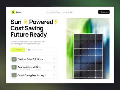 Solar Renewable Energy Website alternative energy eclipse eco friendly energy green energy landing page nature renewable renewable energy solar energy solar panel sustainable ui uiux ux web design