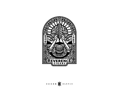 Reverence Cigars branding cigar dusan klepic holy illustration logo tobacco vintage