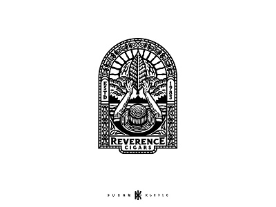 Reverence Cigars branding cigar dusan klepic holy illustration logo tobacco vintage