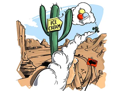 The dream baja california desert dirt dream extreme icecream illustrator photoshop procreate raceway sport thirst thirsti