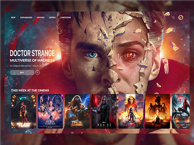 Doctor Strange Multiverse of Madness app batman design doctor strange film graphic design marvel mobile design motion graphics movie poster product design spider man the flash thor ui ui design ui inspiration uiux user interface