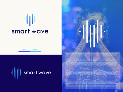 Smart wave logo design brand identity branding brandmark custom logo custom logo design identity identity design logo logo design logo designer mark monoline logo