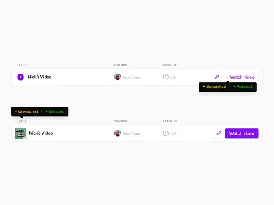Watch status – Rebound design little big details minimalism product design simple status ui ux video watch web