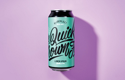 The Quick Brown Fox - Lorem Ipsum Double IPA beerlabel craftbeer custom handlettering logodesign packagedesign script type typography