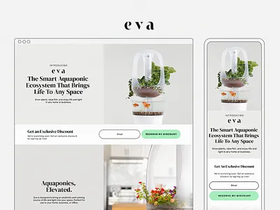 Eva - Landing Page Showcase design ios iphone mobile modern ui ux web
