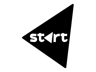 Start black brand branding design dz9 icon illustration logo start triangulo vector white