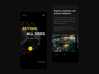 Axilis - Agency Website - Home - Mobile agency dark hero home menu mobile mobile website responsive ui website