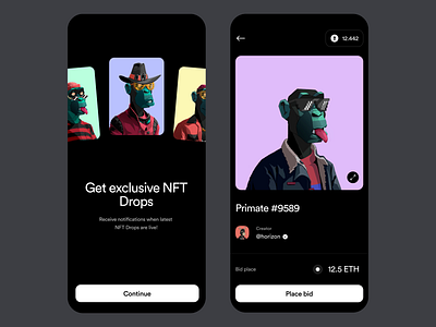 NFT Drops app blockchain crypto dark drops future icons ios marketplace mobile nft