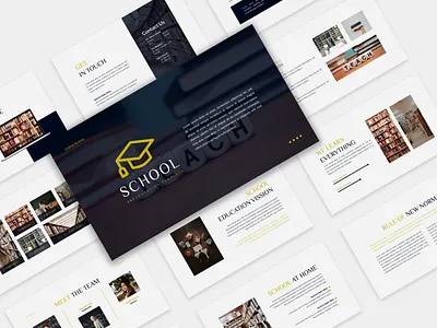 School - Educational Presentation Template background branding cover design educational google slides graphic design illustration inspiration keynote layout learn pitch dek powerpoint presentation school study template