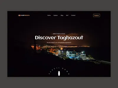 Surf Taghazout - website design design layout yoga
