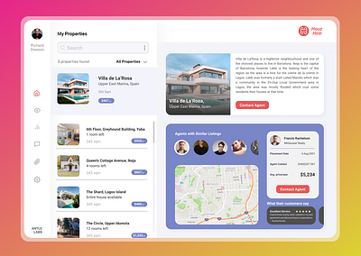 Property Listing Dashboard dashboard figma ui web