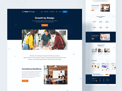 Design consultancy landing page agency agency landing page agency website business communication consultancy consultant consulting website creative design design agency homepage landing page ui uidesign uiux web ui website