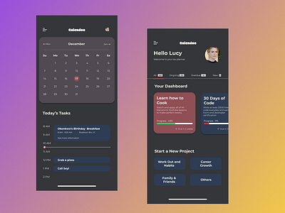 Calendar App app design figma mobile ui ux web