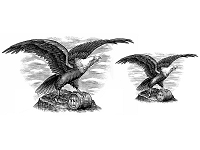 Yuengling Beer Logo Illustrated by Steven Noble art artwork design engraving etching illustration ink line art logo scratchboard steven noble