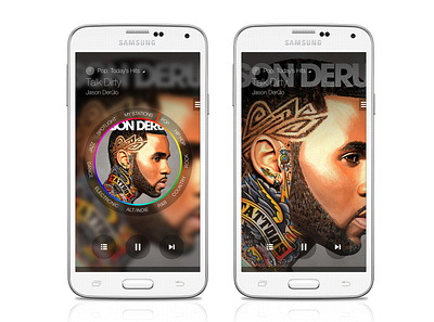 Samsung Milk Music - Mobile App (Dial & Non-Dial States) app design design management experience design information architecture interaction design mobile mobile apps music product design service design ui user experience user interface ux ux design visual design