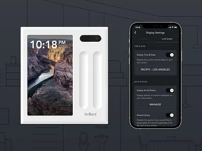 Display Settings on the Brilliant Mobile App animation brilliant ios iot mobile smart home smarthome ui ui design ux