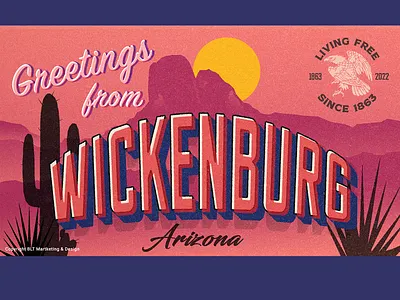 Vintage look postcard design graphic design illustration typography vector