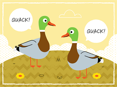 Quack! adobeillustrator art artwork design dribbble ducks illustration quaking vector