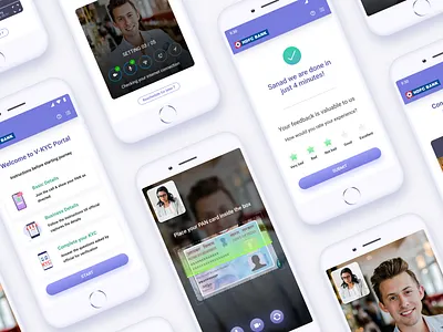 VideoKYC iOS App app application branding design illustration ios ios app kyc logo ui ui ux user experience ux video call video kyc videokyc