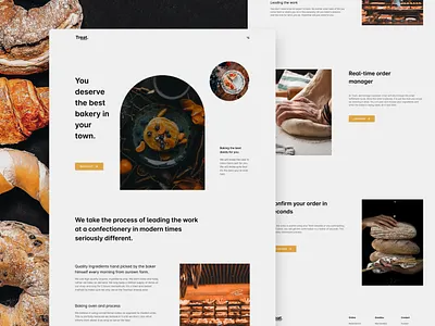 Treat. Bakery Landing Page bakery branding interaction design landing page product design responsive services typography ui ux web