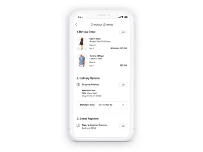Macy's App Redesign - Checkout app checkout design design management e commerce experience design information architecture interaction design mobile mobile apps product design redesign retail service design ui user experience user interface ux ux design visual design