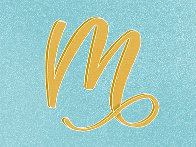 Letter M lettering type typography