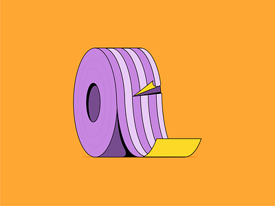 Letter A : Roll tape 36daysoftype alphabet character design illustration letter a letter design roll tape type design type illustration types of life typesoflife