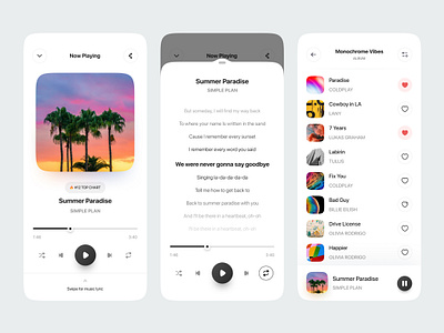 Music Player Mobile App animation app bank branding crypto dashboard design finance hotel illustration landing logo mobile music nft player popular spotify ticket ui