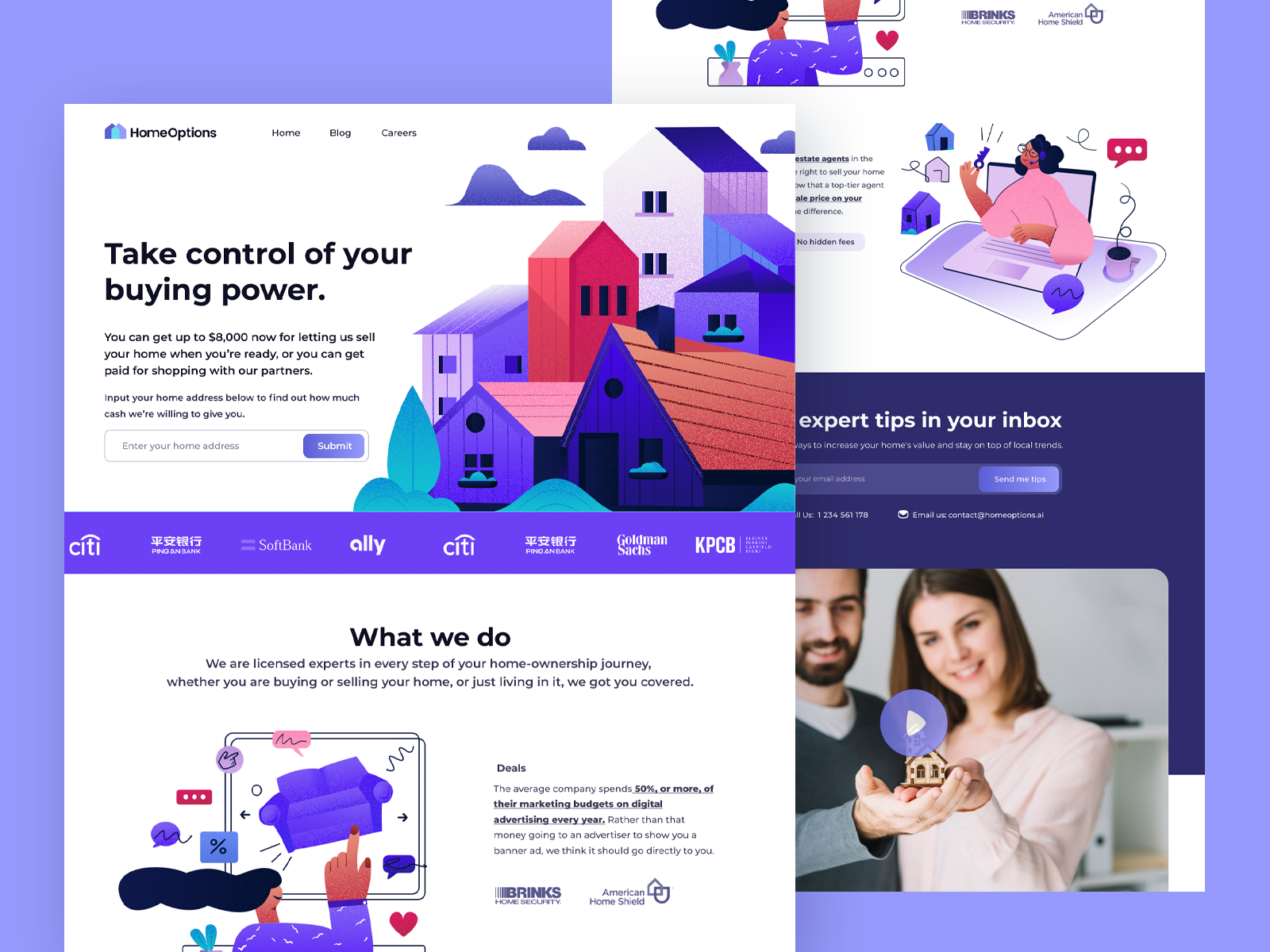 Example of Landing Page   Illustrations