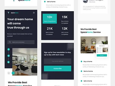 SpaceHome - Responsive Version clean designinterior home layout responsive simple simple layout ui uiux webdesign