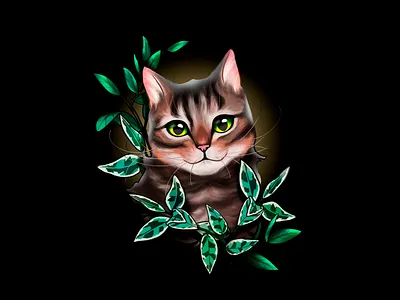 GG, the cat cat illustration procreate