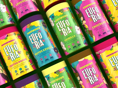 Euforia Packaging character design graphic design illustration packaging protein