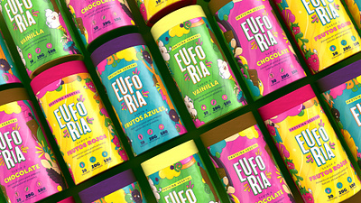 Euforia Packaging character design graphic design illustration packaging protein