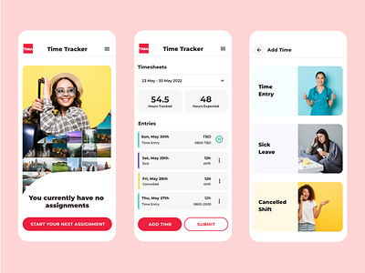 TNAA Travelers App app branding design healthcare mobile ui user interface ux