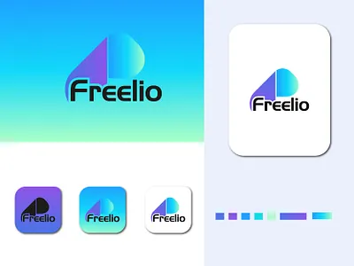 Freelio Modern logo 3d animation branding design freelio logo graphic design illustration illustrator logo motion graphics typography ui ux vector