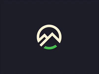 Minimal Mountains logo logo m minimalist mountain