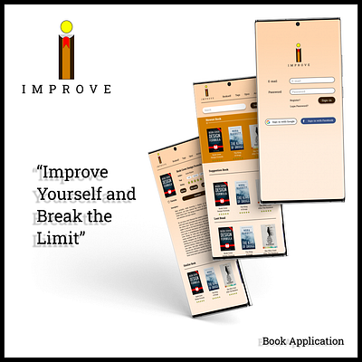 "Improve" Reading Application app design figma graphic design logo ui ux