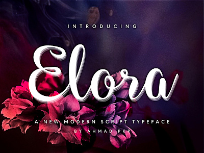 Elora Font Script 3d animation app branding design flat graphic design handwriting icon illustration illustrator logo minimal motion graphics typography ui ux vector web wedding