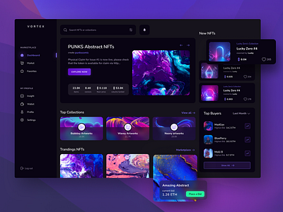 NFT Dashboard dark dark dashboard dark mode dark nft dashboard dashboard design design nft nft dashboard purple ui design