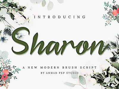 Sharon Font Script 3d animation app branding design flat graphic design handwriting icon illustration illustrator logo minimal motion graphics typography ui ux vector web wedding