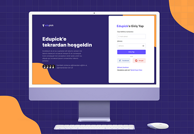 Edupick Login Page UI Design branding design login minimal ui