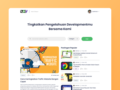Ngedev - Programming Blog Website app blog dailyui design ui ux web