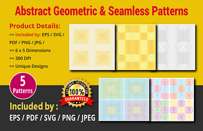 Abstract Geometric & Seamless Pattern amazon kdp background classic patterns coloring pages geometric shapes geometrical graphic design knitting patterns luxury pattern modern needle arts pattern quilt patterns seamless seamless patterns square pattern textile pattern texture vintage wallpaper